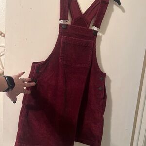 American Eagle Outfitters Burgundy Corduroy Dress